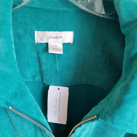 CJ Banks Corduroy Zipper Jacket 1X - Picture 5 of 13